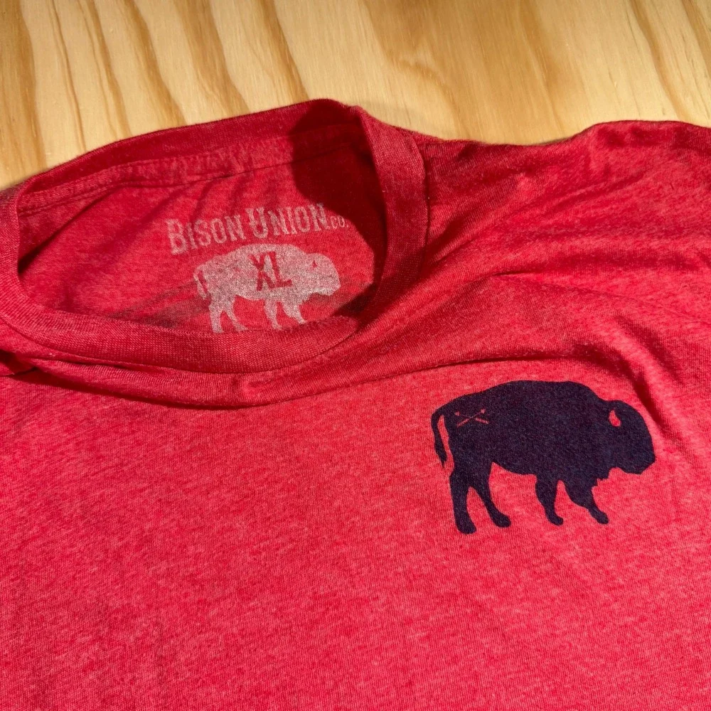 Bison Union Men's John Muir Mountain Quote Graphic T-Shirt Heather Red Size XL